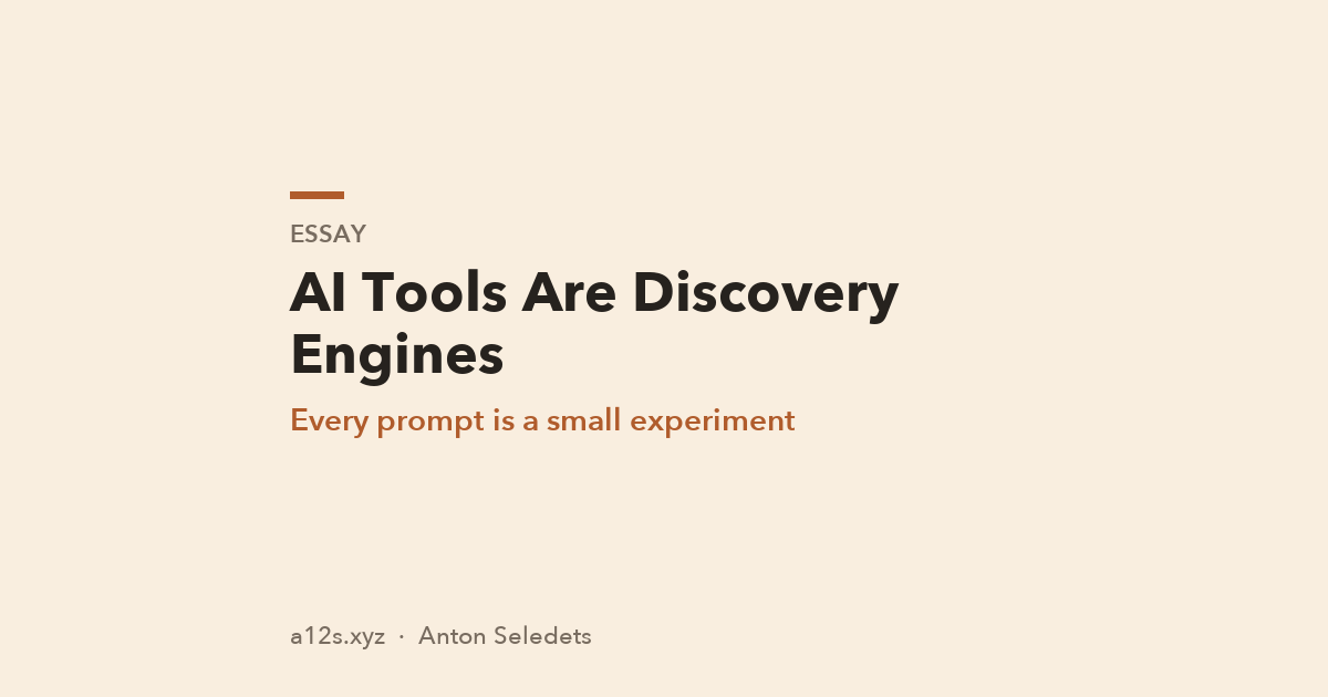 AI Tools Are Discovery Engines